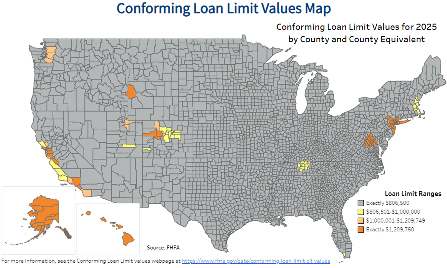 Nationwide Map of Conforming Loan Limits.