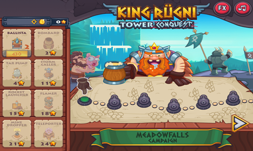 King Rugni Tower Conquest Game.