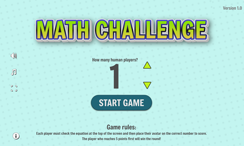 Math Challenge Game.