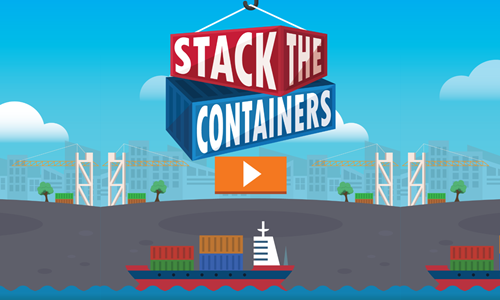 Stack The Containers Game.