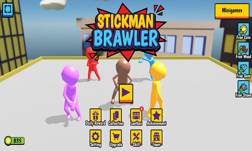 Stickman Brawler Game.